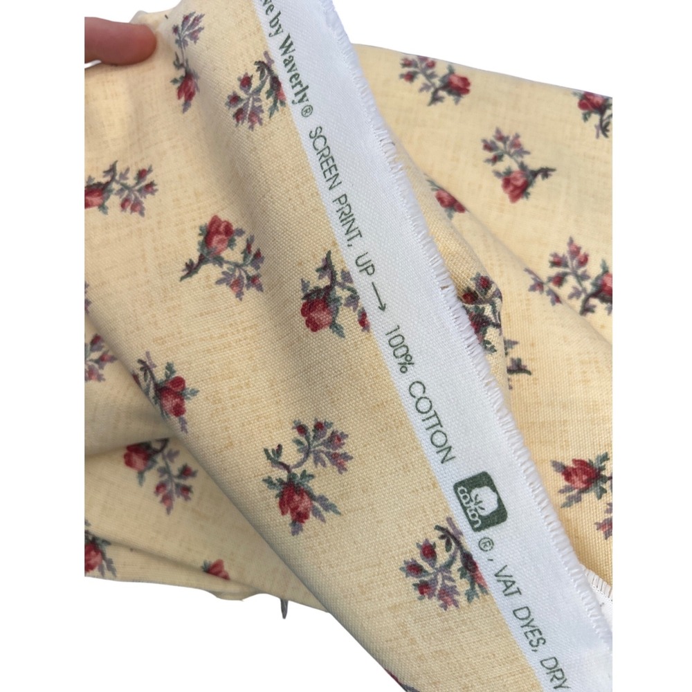 Vintage Waverly Lauren Hancock Fabric LH Eugenia Floral Cottagecore Shabby Chic